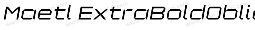 Maetl ExtraBoldOblique字体转换